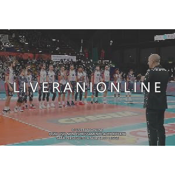 Campionato di Volley Superlega Serie A 2019/2020 Perugia, Italia 19/01/2020 Sir Safety Conad Perugia vs Vero Volley Monza Nella foto: formazione vero volley monza FOTO LORIS CERQUIGLINI-ALESSIO MARINI-AG ALDO LIVERANI SAS