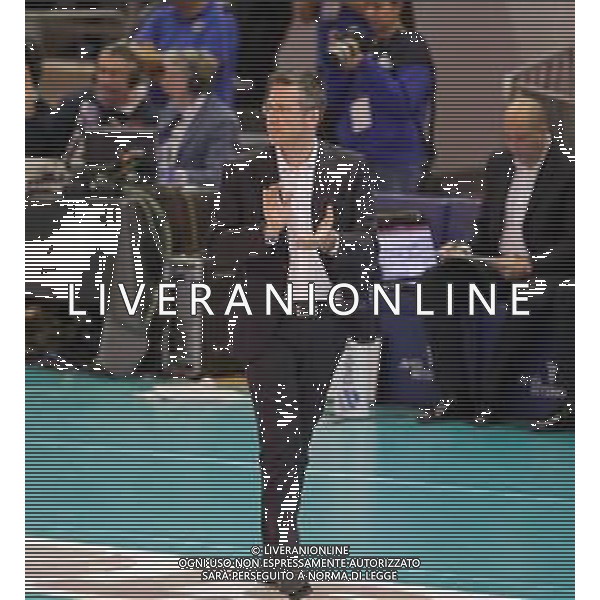 Campionato di Volley Superlega Serie A 2019/2020 Cisterna di Latina, Italia 19/01/2020 Top Volley Cisterna - Cucine Lube Civitanova Nella foto: coach Lorenzo Tubertini Top Volley Cisterna FOTO LUIGI MARINI-ALESSIO MARINI-AG ALDO LIVERANI SAS