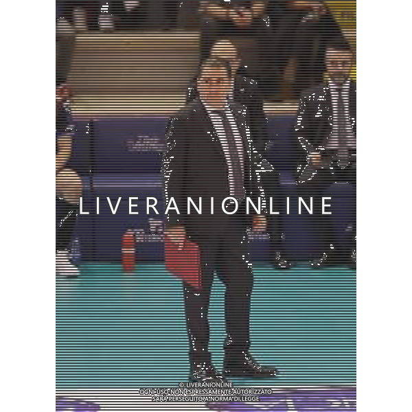 Campionato di Volley Superlega Serie A 2019/2020 Cisterna di Latina, Italia 19/01/2020 Top Volley Cisterna - Cucine Lube Civitanova Nella foto: coach Ferdinando De Giorgi Cucine Lube Civitanova FOTO LUIGI MARINI-ALESSIO MARINI-AG ALDO LIVERANI SAS