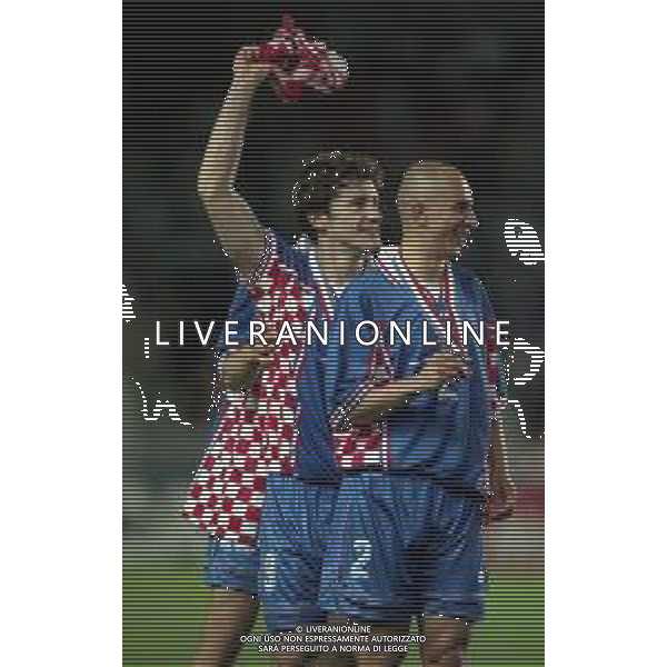 RETROSPETTIVA DAVOR SUKER CALCIATORE NELLA FOTO DAVOR SUKER CON LA MAGLIA DELLA NAZIONALE DELLA CROAZIA AI MONDIALI DI FRANCIA 1998 AG ALDO LIVERANI SAS