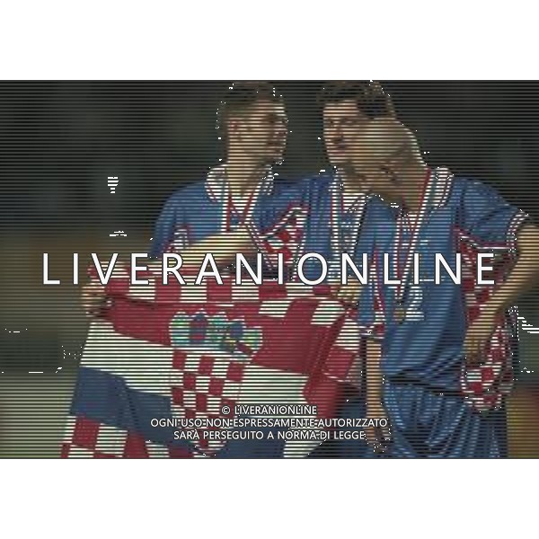 RETROSPETTIVA DAVOR SUKER CALCIATORE NELLA FOTO DAVOR SUKER CON LA MAGLIA DELLA NAZIONALE DELLA CROAZIA AI MONDIALI DI FRANCIA 1998 AG ALDO LIVERANI SAS