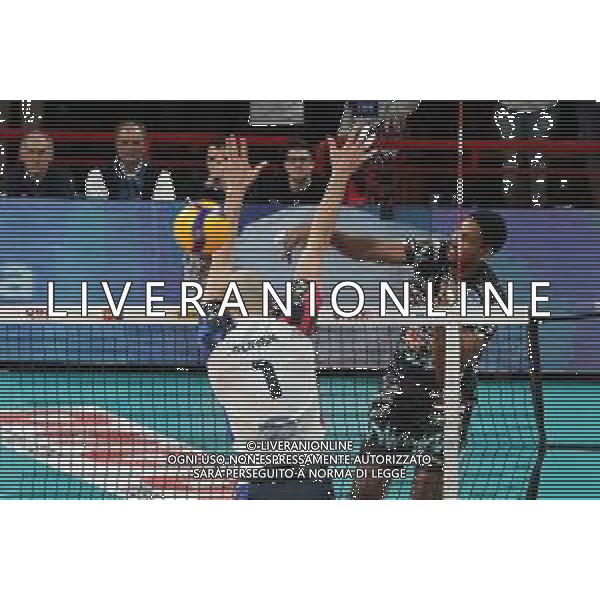 Campionato di Volley Superlega Serie A 2019/2020 Perugia, Italia 19/01/2020 Sir Safety Conad Perugia vs Vero Volley Monza Nella foto: wilfredo leon venero (n.9 schiacciatore sir safety conad perugia) schiaccia FOTO LORIS CERQUIGLINI-ALESSIO MARINI-AG ALDO LIVERANI SAS