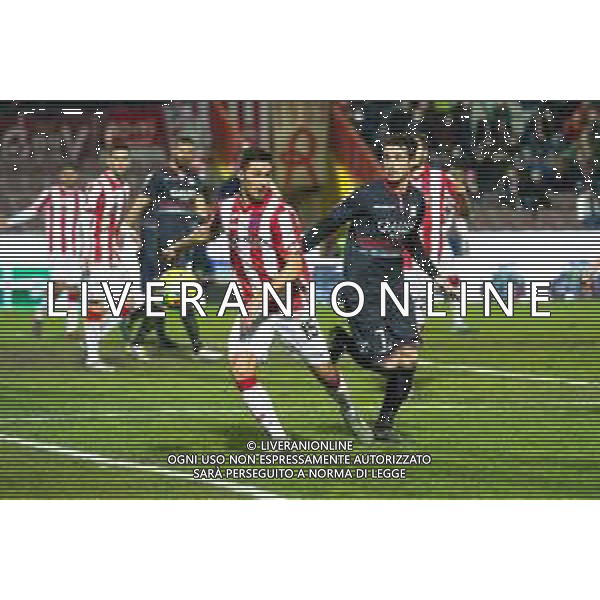 Campionato di Calcio Serie C - Lega Pro 2019/2020 Vicenza, Italia 19/01/2020 Vicenza vs Carpi Nella foto: Bruscagnin Matteo (Vicenza) e Eros Pellegrini (Carpi) FOTOLM-AG ALDO LIVERANI SAS