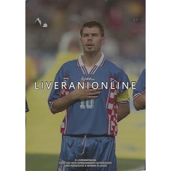 RETROSPETTIVA ZVONIMIR BOBAN CALCIATORE NELLA FOTO VLAOVIC GORAN CON LA MAGLIA DELLA NAZIONALE DELLA CROAZIA AI MONDIALI DI CALCIO FRANCIA 1998 AG ALDO LIVERANI SAS 