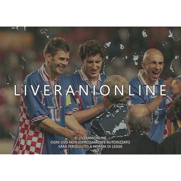 RETROSPETTIVA ZVONIMIR BOBAN CALCIATORE NELLA FOTO VLAOVIC GORAN CON LA MAGLIA DELLA NAZIONALE DELLA CROAZIA AI MONDIALI DI CALCIO FRANCIA 1998 AG ALDO LIVERANI SAS 