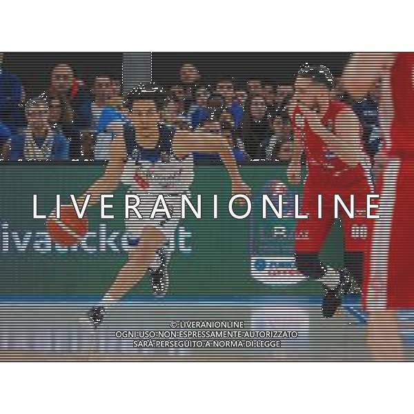 Campionato di Basket Serie A 2019/2020 Brescia, Italia 19/01/2020 Germani Basket Brescia vs AX Armani Exchange Olimpia Milano Nella foto: Trice della Leonessa Germani Brescia ostacolato da Amedeo Della Valle della AX Armani Exchange Olimpia Milano FOTO SAVINO PAOLELLA-ALESSIO MARINI-AG ALDO LIVERANI SAS