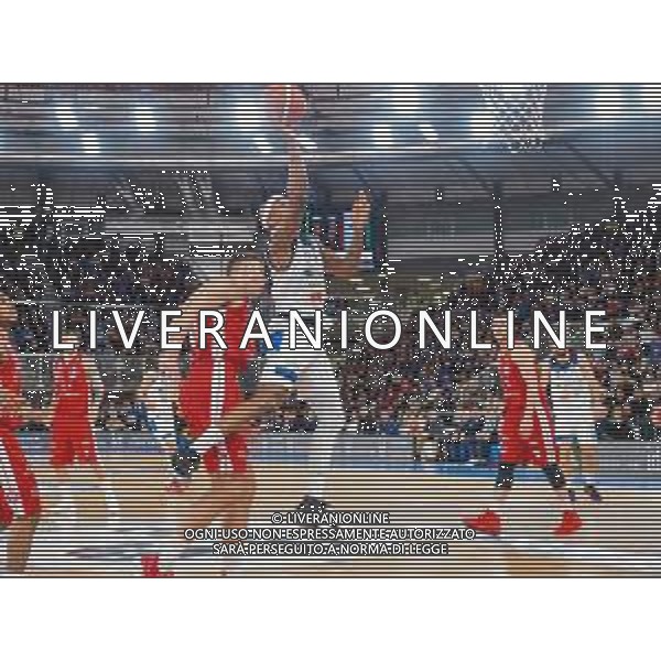 Campionato di Basket Serie A 2019/2020 Brescia, Italia 19/01/2020 Germani Basket Brescia vs AX Armani Exchange Olimpia Milano Nella foto: Lansdowne della Leonessa Germani Brescia ostacolato da Tarczewski della AX Armani Exchange Olimpia Milano FOTO SAVINO PAOLELLA-ALESSIO MARINI-AG ALDO LIVERANI SAS