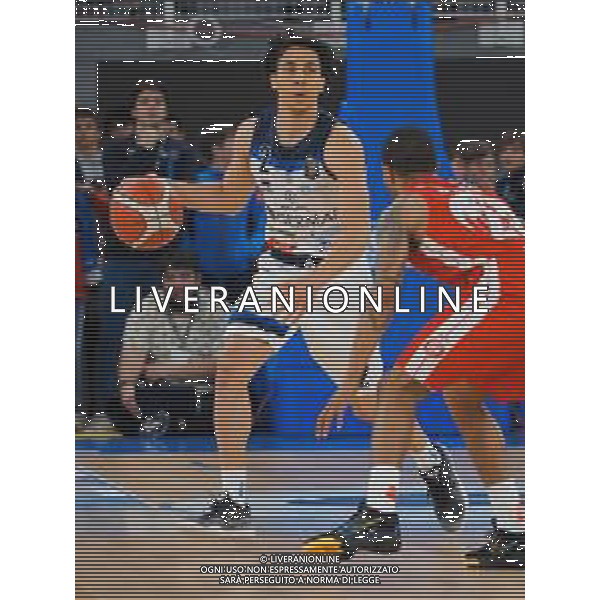 Campionato di Basket Serie A 2019/2020 Brescia, Italia 19/01/2020 Germani Basket Brescia vs AX Armani Exchange Olimpia Milano Nella foto: Trice della Leonessa Germani Brescia contrastato da Sykes della AX Armani Exchange Olimpia Milano FOTO SAVINO PAOLELLA-ALESSIO MARINI-AG ALDO LIVERANI SAS
