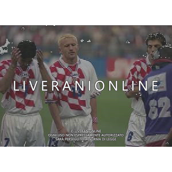 RETROSPETTIVA MARIO STANIC CALCIATORE NELLA FOTO MARIO STANIC CON LA MAGLIA DELLA NAZIONALE DELLA CROAZIA AI MONDIALI DI CALCIO FRANCIA 1998 AG ALDO LIVERANI SAS