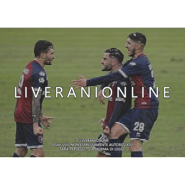 IMOLA 18 01 2020 IMOLESE CALCIO-REGGIO AUDACE SERIE C NELLA FOTO FILIPPO BOCCARDI LUCA BELCASTRO E INGROSSO GABRIELE DOPO GOL DI BELCASTRO ©SANNA/ AGENZIA ALDO LIVERANI SAS