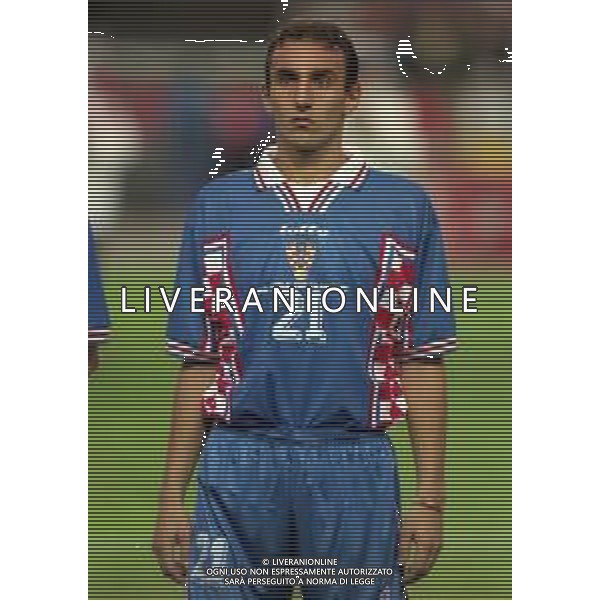 RETROSPETTIVA JURCIC KRUNISLAV CALCIATORE NELLA FOTO JURCIC KRUNISLAV CON LA MAGLIA DELLA NAZIONALE DELLA CROAZIA AI MONDIALI DI FRANCIA 1998 AG ALDO LIVERANI SAS