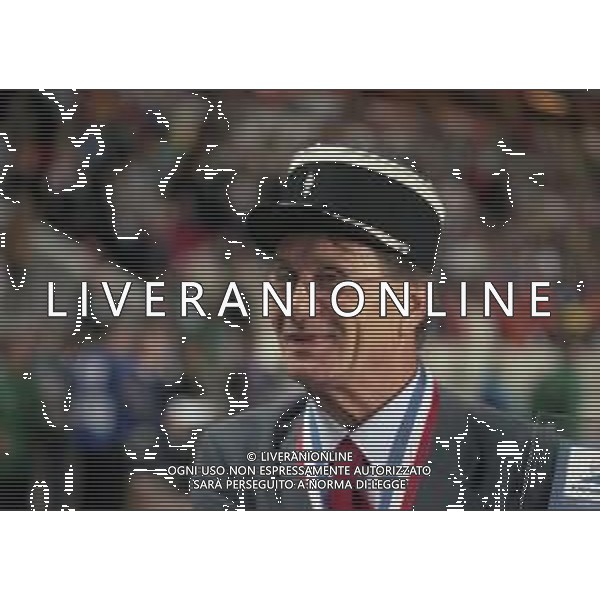 RETROSPETTIVA MIROSLAV BLAZEVIC ALLENATORE NAZIONALE CROAZIA NELLA FOTO MIROSLAV BLAZEVIC ALLENATORE NAZIONALE CROAZIA AI MONDIALI DI CLACIO FRANCIA 98 NELLA PARTITA CROAZIA OLANDA DEL 11-07-1998 AG ALDO LIVERANI SAS
