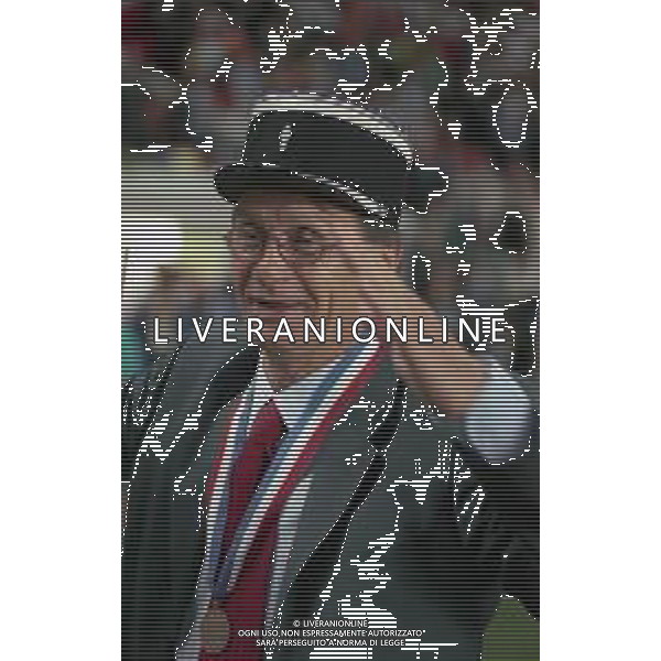 RETROSPETTIVA MIROSLAV BLAZEVIC ALLENATORE NAZIONALE CROAZIA NELLA FOTO MIROSLAV BLAZEVIC ALLENATORE NAZIONALE CROAZIA AI MONDIALI DI CLACIO FRANCIA 98 NELLA PARTITA CROAZIA OLANDA DEL 11-07-1998 AG ALDO LIVERANI SAS