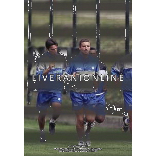 1998-1999 ALLENAMENTO SAMPDORIA NELLA FOTO VINCENZO MONTELLA E FABRIZIO FICINI AG ALDO LIVERANI SAS