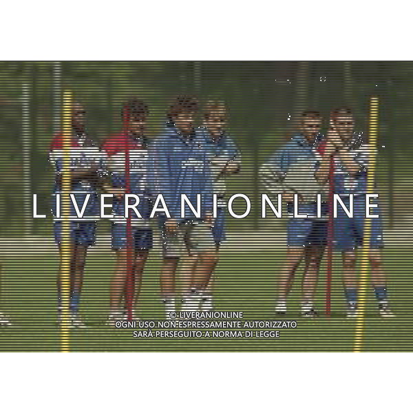 1998-1999 ALLENAMENTO SAMPDORIA NELLA FOTO ALLENAMENTO SAMPDORIA AG ALDO LIVERANI SAS