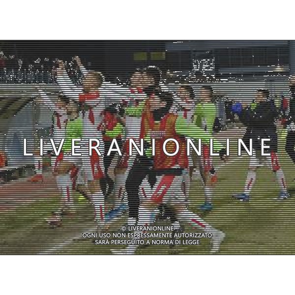 SUDTIROL - VIS PESARO CAMPIONATO CALCIO SERIE C 22.01.2020 NELLA FOTO ESULTANZA DEI GIOCATORI DEL SUDTIROL A FINE GARA ©AGENZIA ALDO LIVERANI SAS