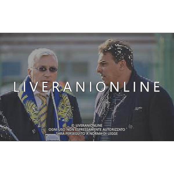 Campionato di Calcio Serie C - Lega Pro 2019/2020 Pagani (SA), Italia 22/01/2020 Paganese vs Viterbese Nella foto: Il presidente della A.S. Viterbese Marco Arturo Romano e il Il presidente della Paganese Calcio 1926 Raffaele Trapani FOTO ANDREA D\'AMICO-ALESSIO MARINI-AG ALDO LIVERANI SAS