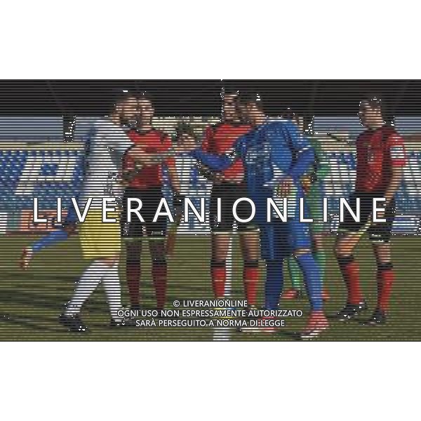Campionato di Calcio Serie C - Lega Pro 2019/2020 Pagani (SA), Italia 22/01/2020 Paganese vs Viterbese Nella foto: I due capitani Francesco De Giorgi (2) A.S. Viterbese e Francesco Scarpa (10) Paganese Calcio 1926 al fischio di inizio FOTO ANDREA D\'AMICO-ALESSIO MARINI-AG ALDO LIVERANI SAS