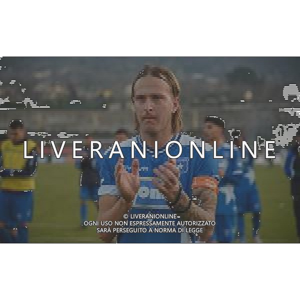 Campionato di Calcio Serie C - Lega Pro 2019/2020 Pagani (SA), Italia 22/01/2020 Paganese vs Viterbese Nella foto: Giorgio Capece (20) Paganese Calcio 1926 a fine gara FOTO ANDREA D\'AMICO-ALESSIO MARINI-AG ALDO LIVERANI SAS