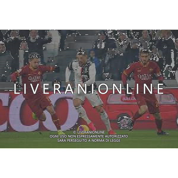Torino 22.01.2020 Stadio Allianz Stadium ©Alessandro Falzone/Agenzia Aldo Liverani 22.01.2020 Quarti di finale Coppa Italia Juventus vs Roma 2019-20120 Nella foto : CRISTIANO RONALDO, Cengia Under e Alessandro Florenzi ©/ AGENZIA ALDO LIVERANI SAS