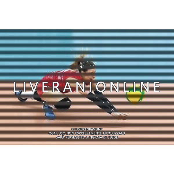 Volley Champions League Women 2019/2020 Treviso, Italia 22/01/2020 Imoco Volley Conegliano vs C.S.M. Volei Alba Blaj Nella foto: Tantativo di difesa di Sanja Bursac Gommans FOTO FLAVIO PAVANELLO-ALESSIO MARINI-AG ALDO LIVERANI SAS