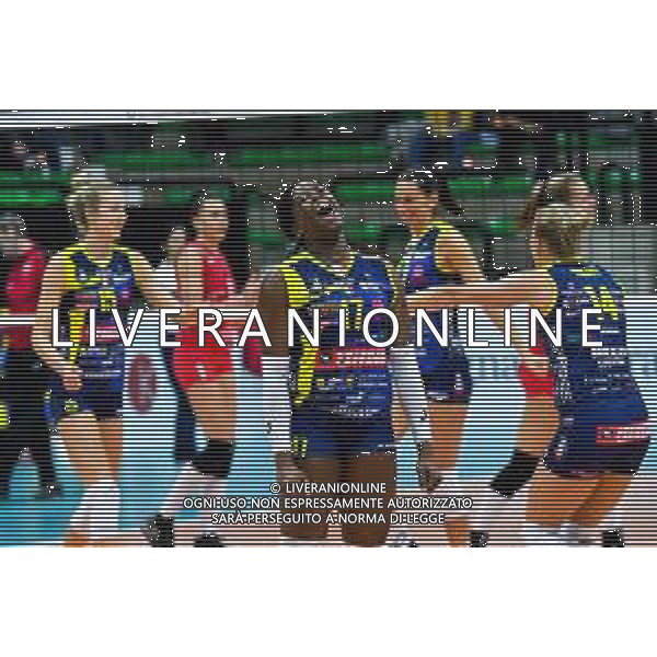 Volley Champions League Women 2019/2020 Treviso, Italia 22/01/2020 Imoco Volley Conegliano vs C.S.M. Volei Alba Blaj Nella foto: Esultanza Miriam Sylla FOTO FLAVIO PAVANELLO-ALESSIO MARINI-AG ALDO LIVERANI SAS