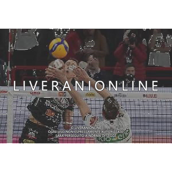 Coppa Italia di Volley 2019/2020 Perugia, Italia 22/01/2020 Quarti di finale - Sir Safety Conad Perugia vs Kioene Padova Nella foto: aleksandar atanasijevic (n.14 opposto sir safety conad perugia) schiaccia FOTO LORIS CERQUIGLINI-ALESSIO MARINI-AG ALDO LIVERANI SAS