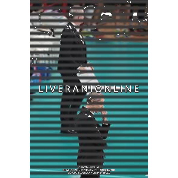 Coppa Italia di Volley 2019/2020 Perugia, Italia 22/01/2020 Quarti di finale - Sir Safety Conad Perugia vs Kioene Padova Nella foto: heynen vital (allenatore sir safety conad perugia) vs baldovin valerio (allenatore kioene padova) FOTO LORIS CERQUIGLINI-ALESSIO MARINI-AG ALDO LIVERANI SAS