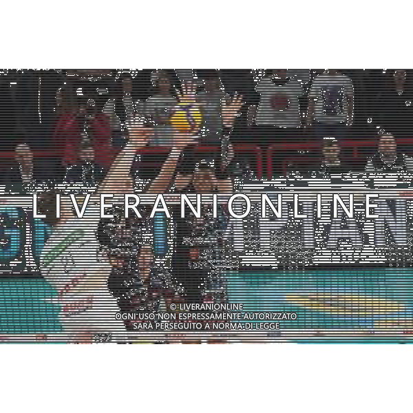 Coppa Italia di Volley 2019/2020 Perugia, Italia 22/01/2020 Quarti di finale - Sir Safety Conad Perugia vs Kioene Padova Nella foto: bernes ryley (n.21 schiacciatore kioene padova) schiaccia FOTO LORIS CERQUIGLINI-ALESSIO MARINI-AG ALDO LIVERANI SAS