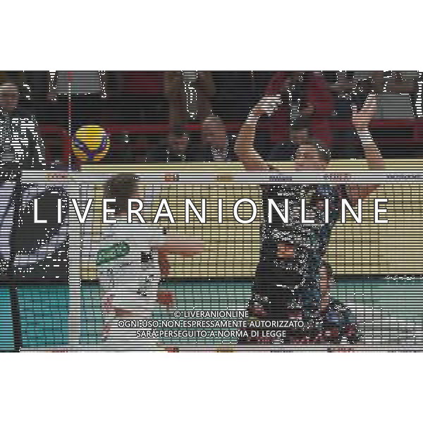 Coppa Italia di Volley 2019/2020 Perugia, Italia 22/01/2020 Quarti di finale - Sir Safety Conad Perugia vs Kioene Padova Nella foto: bernes ryley (n.21 schiacciatore kioene padova) vs aleksandar atanasijevic (n.14 opposto sir safety conad perugia) FOTO LORIS CERQUIGLINI-ALESSIO MARINI-AG ALDO LIVERANI SAS