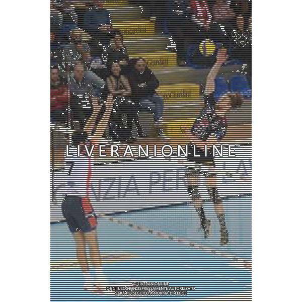 Coppa Italia di Volley 2019/2020 Civitanova, Italia 22/01/2020 Quarti di finale - Cucine Lube Civitanova vs Vero Volley Monza Nella foto: Schiacciata Rychlicki Kamil (Cucine Lube Civitanova) FOTO ROBERTO BARTOMEOLI-ALESSIO MARINI-AG ALDO LIVERANI SAS