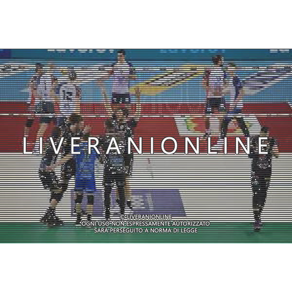 Coppa Italia di Volley 2019/2020 Civitanova, Italia 22/01/2020 Quarti di finale - Cucine Lube Civitanova vs Vero Volley Monza Nella foto: Esultanza Cucine Lube Civitanova FOTO ROBERTO BARTOMEOLI-ALESSIO MARINI-AG ALDO LIVERANI SAS