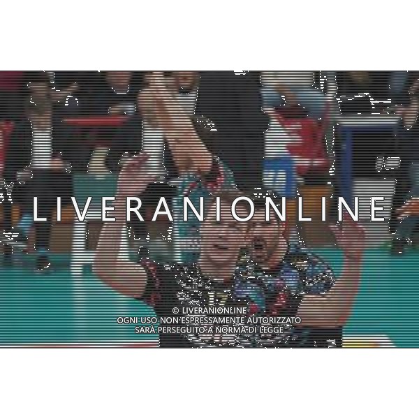 Coppa Italia di Volley 2019/2020 Perugia, Italia 22/01/2020 Quarti di finale - Sir Safety Conad Perugia vs Kioene Padova Nella foto: oleh plotnytskyi (n.17 schiacciatore sir safety conad perugia) esulta FOTO LORIS CERQUIGLINI-ALESSIO MARINI-AG ALDO LIVERANI SAS