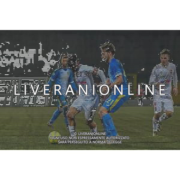 Campionato di Calcio Serie C - Lega Pro 2019/2020 Carrara, Italia 22/01/2020 Carrarese vs Pontedera Nella foto: Andrea Caponi (P) contrastato da Cassio Cardoselli (C) FOOT FABIO FAGIOLINI-ALESSIO MARINI-AG ALDO LIVERANI SAS
