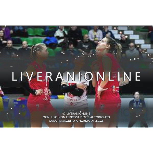 Volley Champions League Women 2019/2020 Treviso, Italia 22/01/2020 Imoco Volley Conegliano vs C.S.M. Volei Alba Blaj Nella foto: Alba Blaj in attesa dell\'esito del video-check FOTO FLAVIO PAVANELLO-ALESSIO MARINI-AG ALDO LIVERANI SAS