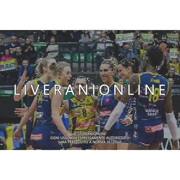 Volley Champions League Women 2019/2020 Treviso, Italia 22/01/2020 Imoco Volley Conegliano vs C.S.M. Volei Alba Blaj Nella foto: Esultanza Imoco Volley Conegliano FOTO FLAVIO PAVANELLO-ALESSIO MARINI-AG ALDO LIVERANI SAS