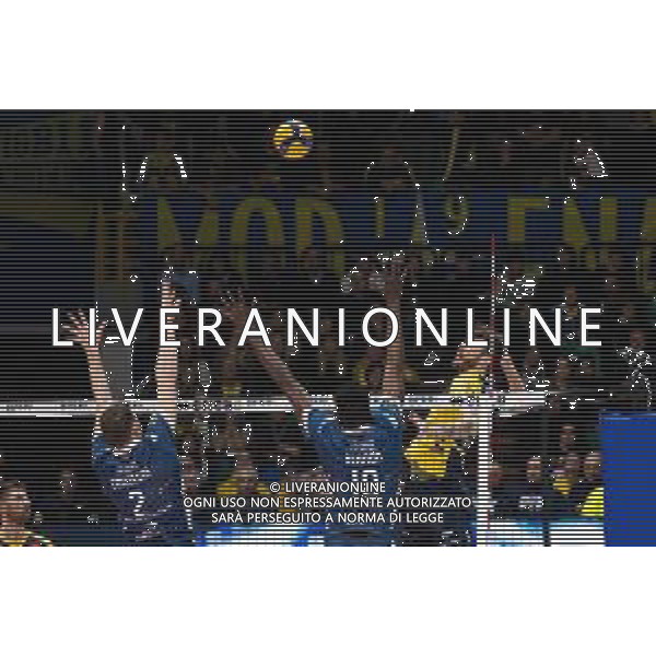 Coppa Italia di Volley 2019/2020 Modena, Italia 22/01/2020 Quarti di finale - Leo Shoes Modena vs Consar Ravenna Nella foto: Attacco di Matthew Anderson (01) (Leo Shoes Modena) FOTO DANIELE NICLI-ALESSIO MARINI-AG ALDO LIVERANI SAS