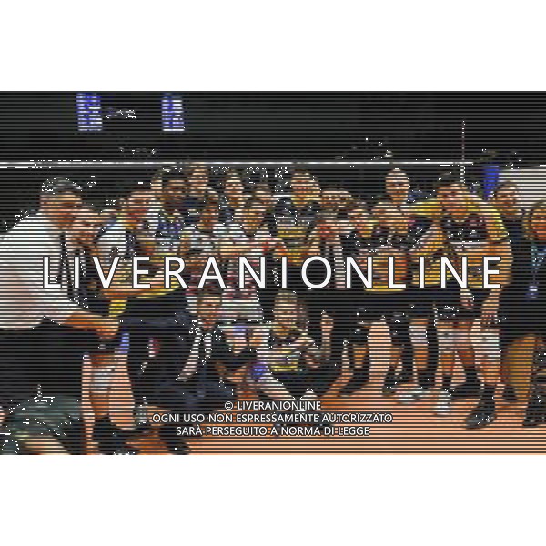 Coppa Italia di Volley 2019/2020 Modena, Italia 22/01/2020 Quarti di finale - Leo Shoes Modena vs Consar Ravenna Nella foto: Leo Shoes Modena festeggia la vittoria FOTO DANIELE NICLI-ALESSIO MARINI-AG ALDO LIVERANI SAS
