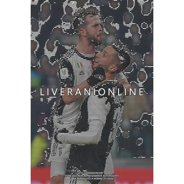 Torino 22.01.2020 Stadio Allianz Stadium ©Alessandro Falzone/Agenzia Aldo Liverani 22.01.2020 Quarti di finale Coppa Italia Juventus vs Roma 2019-20120 Nella foto : Esultanza gol di Rodrigo Betancur-Miralem Pjanic