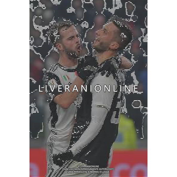Torino 22.01.2020 Stadio Allianz Stadium ©Alessandro Falzone/Agenzia Aldo Liverani 22.01.2020 Quarti di finale Coppa Italia Juventus vs Roma 2019-20120 Nella foto : Esultanza gol di Rodrigo Betancur-Miralem Pjanic