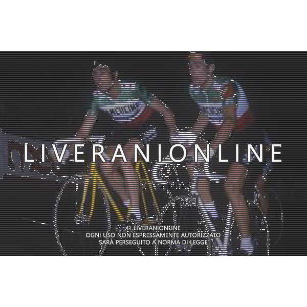 RETROSPETTIVA PATRICK SERCU CICLISTA NELLA FOTO PATRICK SERCU CON FRANCESCO MOSER AG ALDO LIVERANI SAS