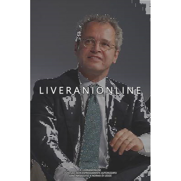 MILANO 12/7/2005 TRIENNALE DI VIALE ALEMAGNA FORUM: -LA CITTA\' DEI CREATIVI- NELLA FOTO ENRICO MENTANA GIORNALISTA TELEVISIVO FOTO ROMANO/AG ALDO LIVERANI