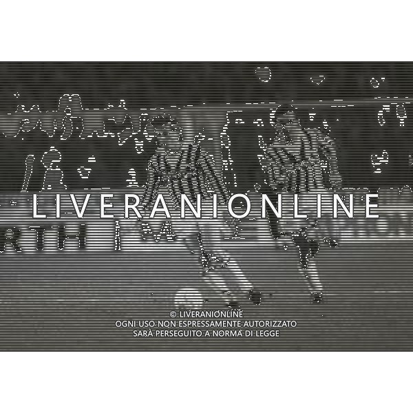 07-12-1988 TORINO OTTAVI DI FINALE DI COPPA UEFA RITORNO JUVENTUS RFC LIEGI 1-0 NELLA FOTO GIANCARLO MAROCCHI E MASSIMO MAURO AG ALDO LIVERANI SAS