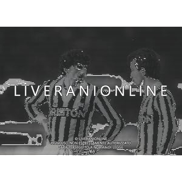 07-12-1988 TORINO OTTAVI DI FINALE DI COPPA UEFA RITORNO JUVENTUS RFC LIEGI 1-0 NELLA FOTO ALESSANDRO ALTOBELLI E MASSIMO MAURO AG ALDO LIVERANI SAS