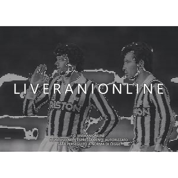07-12-1988 TORINO OTTAVI DI FINALE DI COPPA UEFA RITORNO JUVENTUS RFC LIEGI 1-0 NELLA FOTO ALESSANDRO ALTOBELLI E MASSIMO MAURO AG ALDO LIVERANI SAS