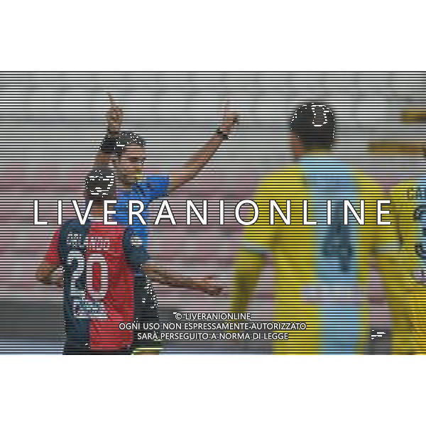 Campionato di Calcio Serie C - Lega Pro 2019/2020 Vicenza, Italia 26/01/2020 Arzignano Valchiampo vs Sambenedettese Nella foto: Arbitro Mattia Pascarella (Nocera Inferiore) annulla il gol di Francesco Rapisarda (Sambenedettese) © Ettore Griffoni- Alessio Marini / AGENZIA ALDO LIVERANI SAS