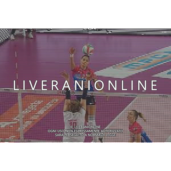 Campionato di Volley Serie A1 Femminile 2019/2020 Novara, Italia 26/01/2020 Igor Gorgonzola Novara vs Lardini Filottrano Nella foto: Schiacciata di Jovana Brakocevic, 2 (Igor Gorgonzola Novara) © Salvo Barbagallo - Alessio Marini / AGENZIA ALDO LIVERANI SAS
