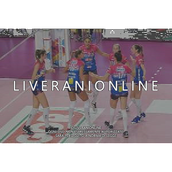 Campionato di Volley Serie A1 Femminile 2019/2020 Novara, Italia 26/01/2020 Igor Gorgonzola Novara vs Lardini Filottrano Nella foto: Esultanza Igor Gorgonzola Novara © Salvo Barbagallo - Alessio Marini / AGENZIA ALDO LIVERANI SAS