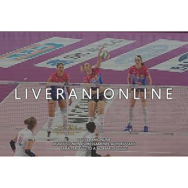 Campionato di Volley Serie A1 Femminile 2019/2020 Novara, Italia 26/01/2020 Igor Gorgonzola Novara vs Lardini Filottrano Nella foto: Schiacciata di Micha Hancock, 12 (Igor Gorgonzola Novara) © Salvo Barbagallo - Alessio Marini / AGENZIA ALDO LIVERANI SAS