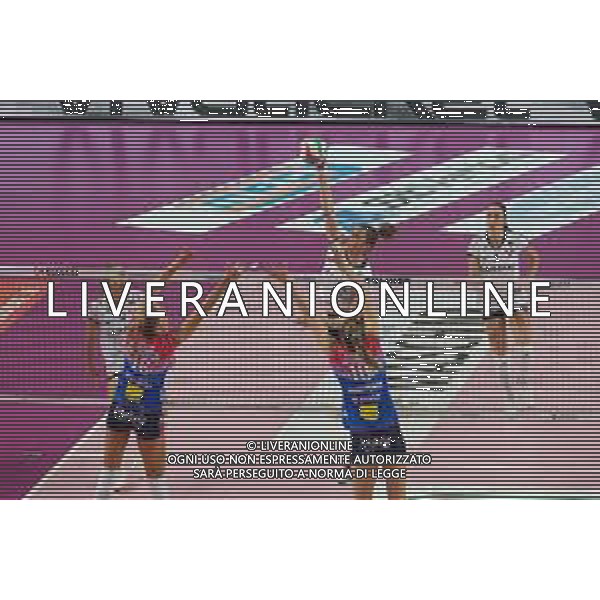 Campionato di Volley Serie A1 Femminile 2019/2020 Novara, Italia 26/01/2020 Igor Gorgonzola Novara vs Lardini Filottrano Nella foto: Schiacciata di Giulia Mancini, 11 (Lardini Filottrano) © Salvo Barbagallo - Alessio Marini / AGENZIA ALDO LIVERANI SAS